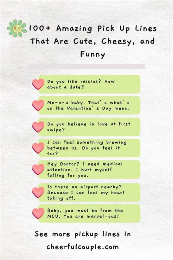 58 Best & Funny ChatUp Lines That Actually Work WeLoveDates