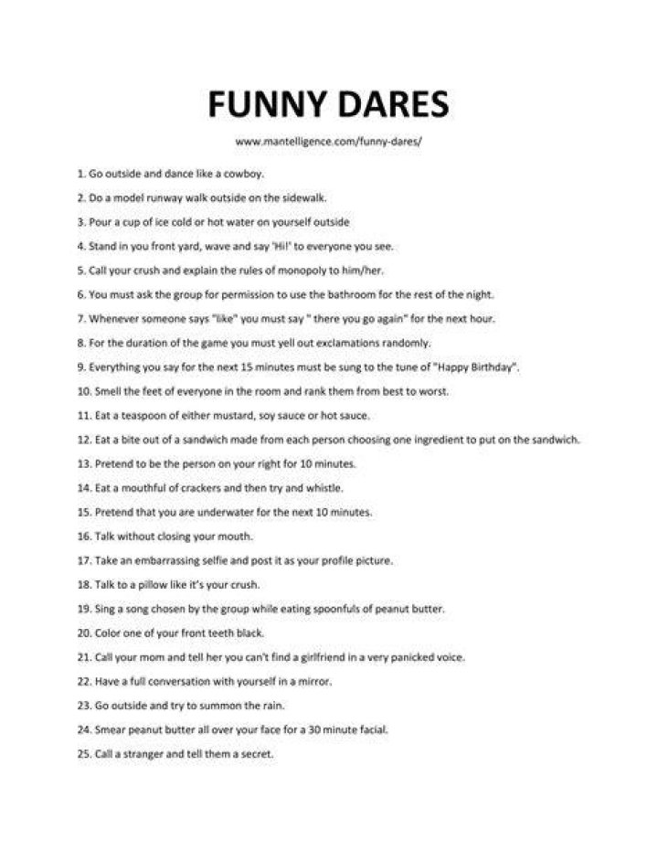 81 Incredibly Fun & Funny Dares (Over Text or IRL) Good truth or