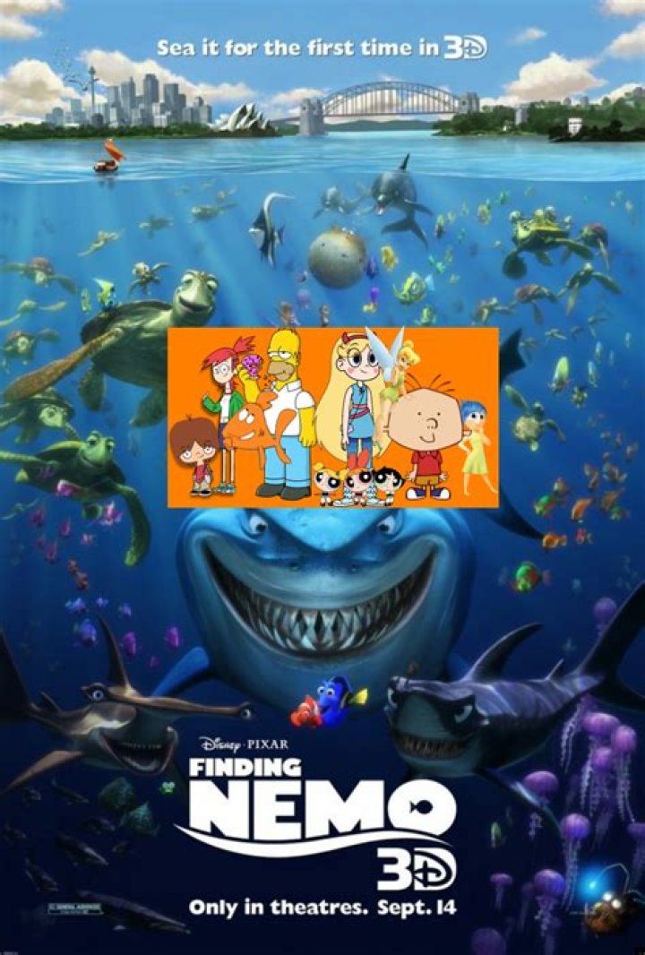 A parody of Finding Nemo imagery featuring Rick and Carl from The Walking Dead.