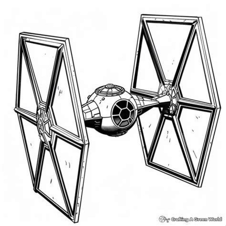 A TIE Fighter on a planet in Star Wars