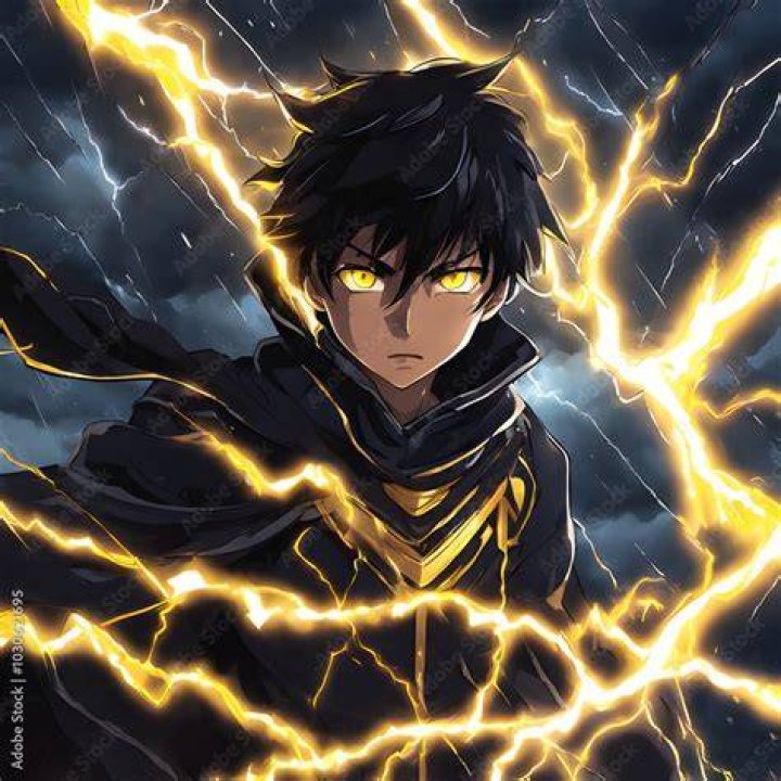 A young boy with lightning around his fist in Hunter x Hunter