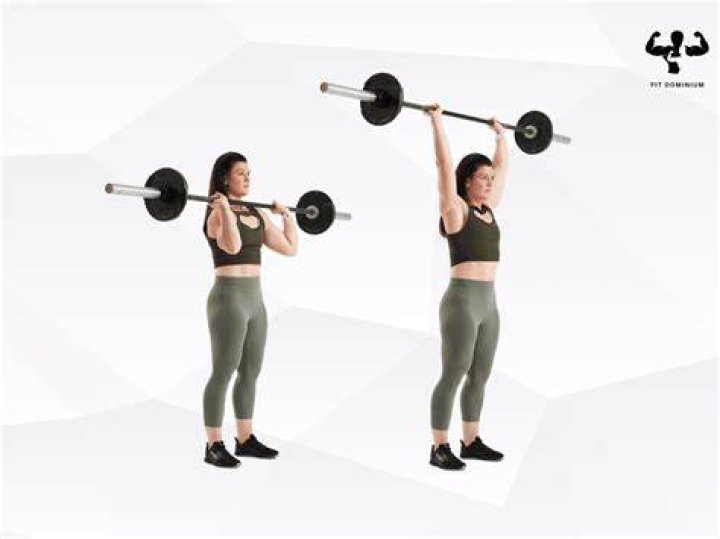 Barbell, Shoulder, Standing, Free weight bar, Arm, Strength training, Physical fitness, Pull-up, Muscle, Abdomen, Barbell, Shoulder, Standing, Free weight bar, Arm, Strength training, Physical fitness, Pull-up, Muscle, Abdomen,