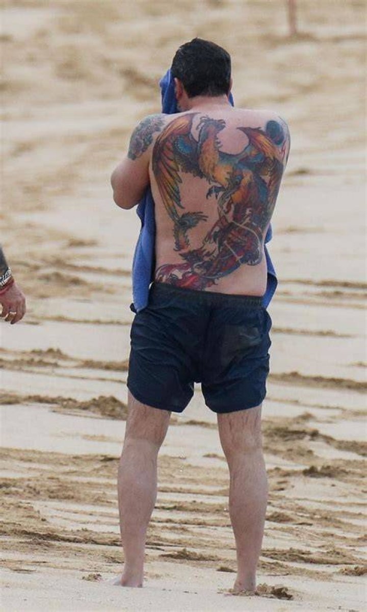 Ben Affleck back tattoo Ben Affleck back tattoo