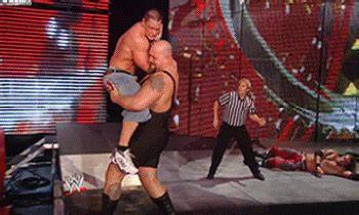 Big Show Chokeslams John Cena Into A Spotlight (WWE Backlash, 4/26/2009)