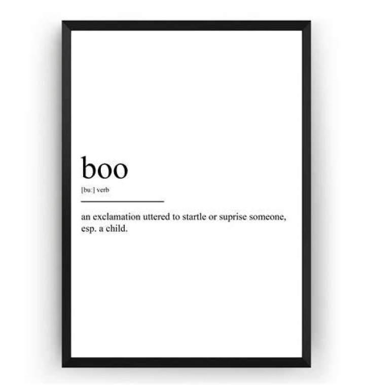 Boo Definition Print Etsy