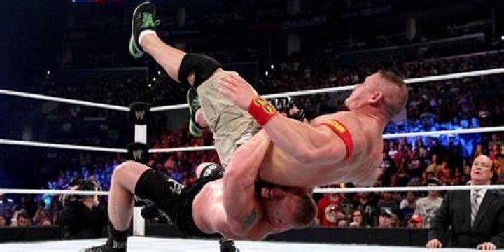 Cena took 16 German Suplexes from Lesnar