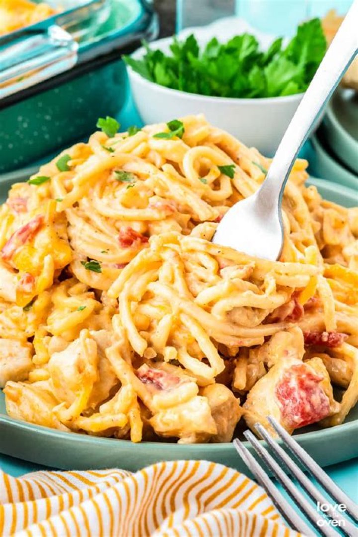 Chicken Spaghetti with Rotel THIS IS NOT DIET FOOD