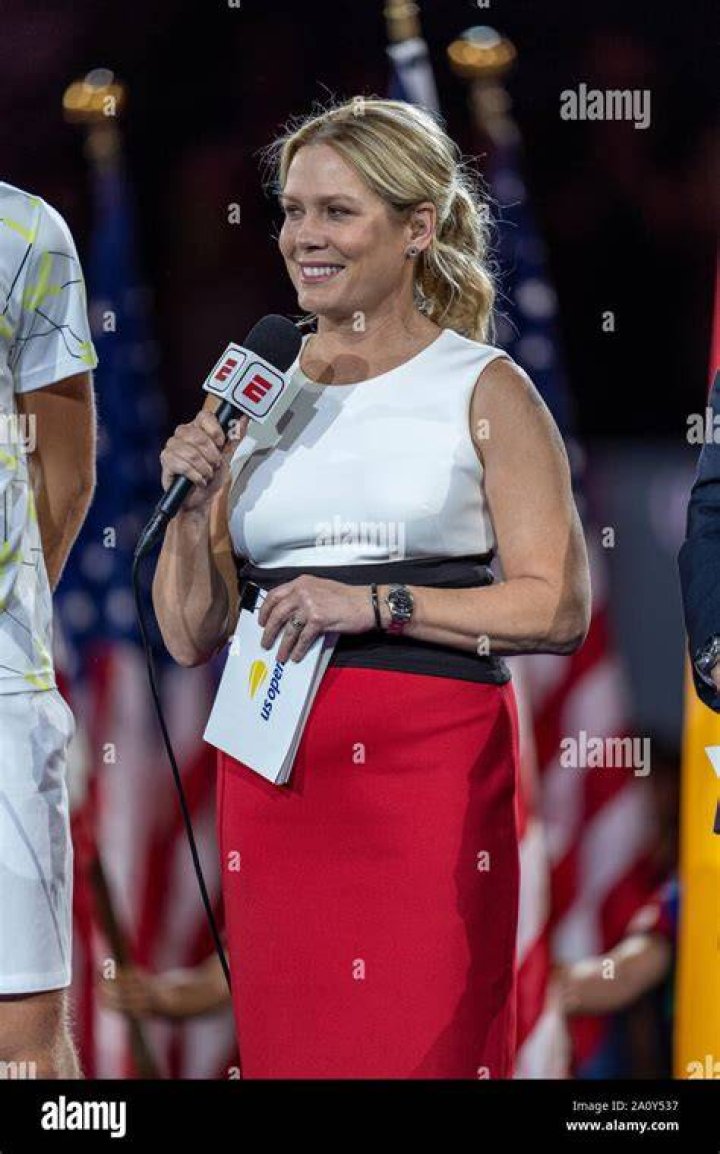 Chris McKendry ESPN tennis host after the Men's Singles Finals at the