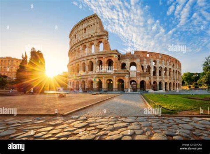 colosseum with sun