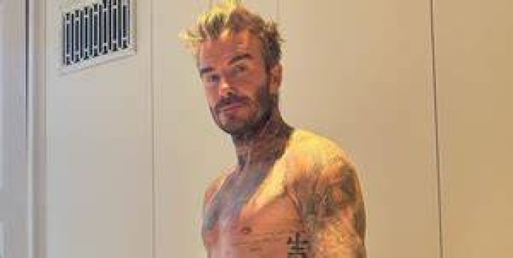 David Beckham Looks Lean in Shirtless Gym Photo