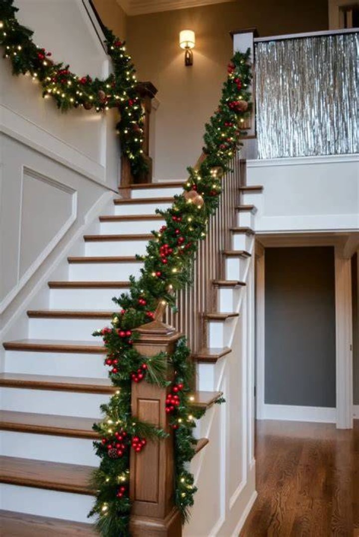 decorations hung in stairwell in singapore school