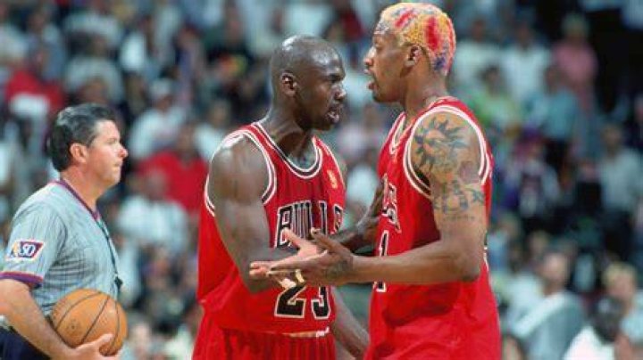 Dennis Rodman With A Ref