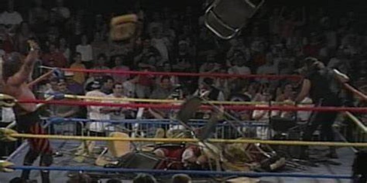 ECW Fans Throw Chairs