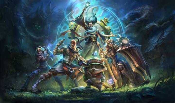 Five characters from League of Legends.