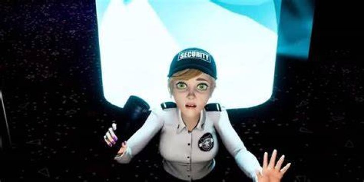 FNAF Security Breachfemale security guard holds up hands in 