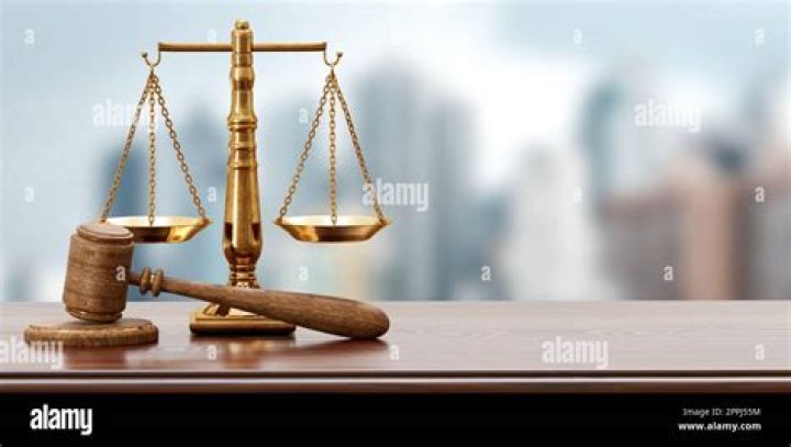 gavel and scales on a desk