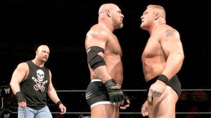 Goldberg Vs Brock Lesnar at WrestleMania 20 with Steve Austin