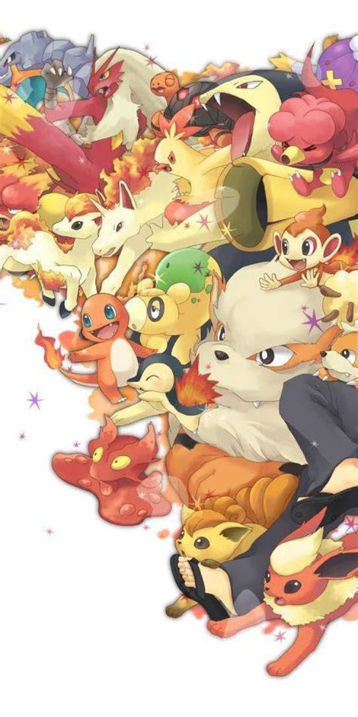 Growlithe, Charmander, Vulpix, and Cyndaquil Growlithe, Charmander, Vulpix, and Cyndaquil