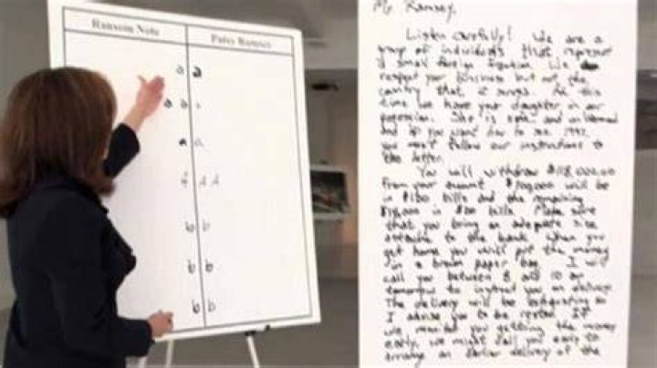 Handwriting expert says Ramsey's mum, Patsy, wrote the ransom