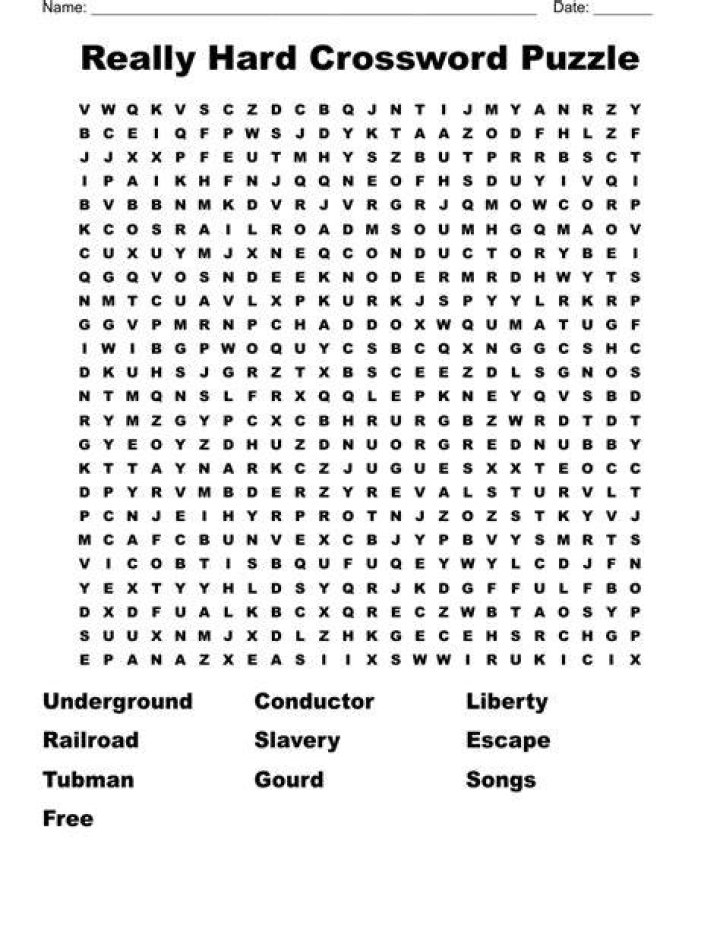 Hard Printable Crossword Puzzle Topic Anatomy