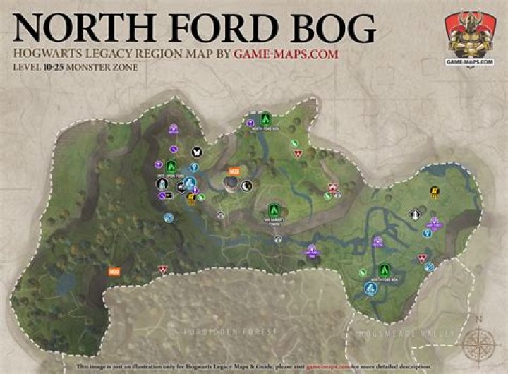Hogwarts Legacy North Ford Bog Location