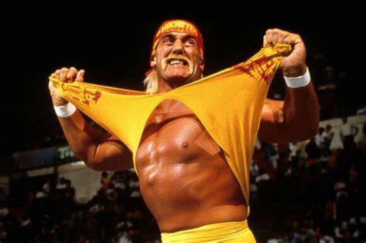 Hulk Hogan posing at WCW Halloween Havoc 1996