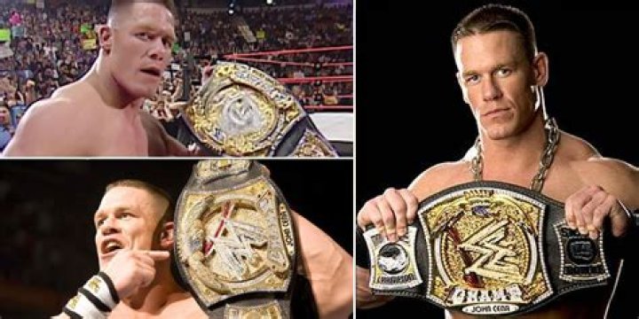 John Cena with the spinner belt