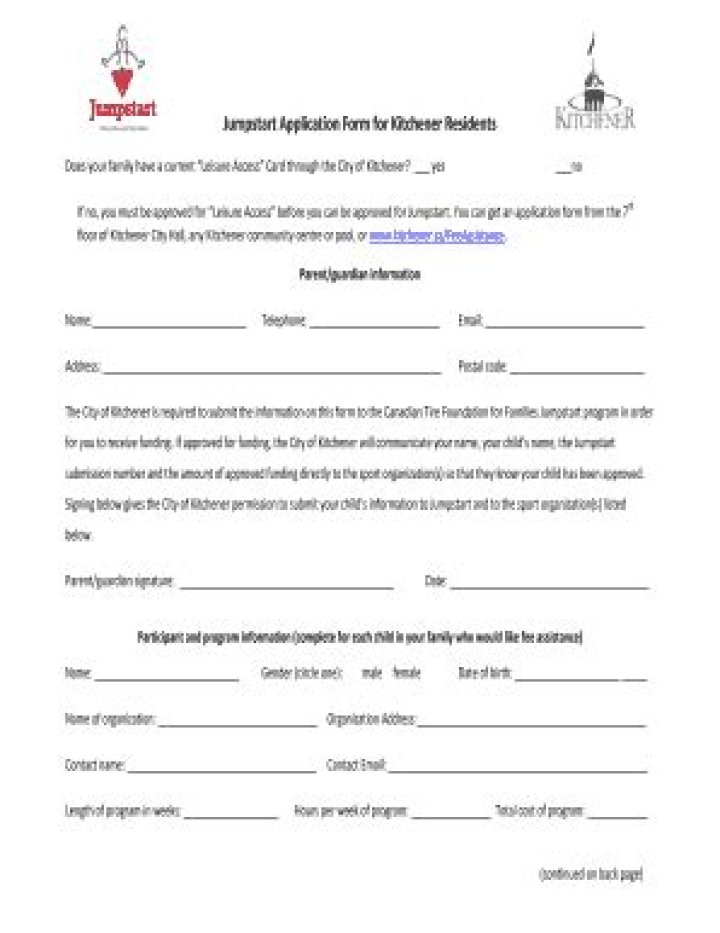 JumpStart online application