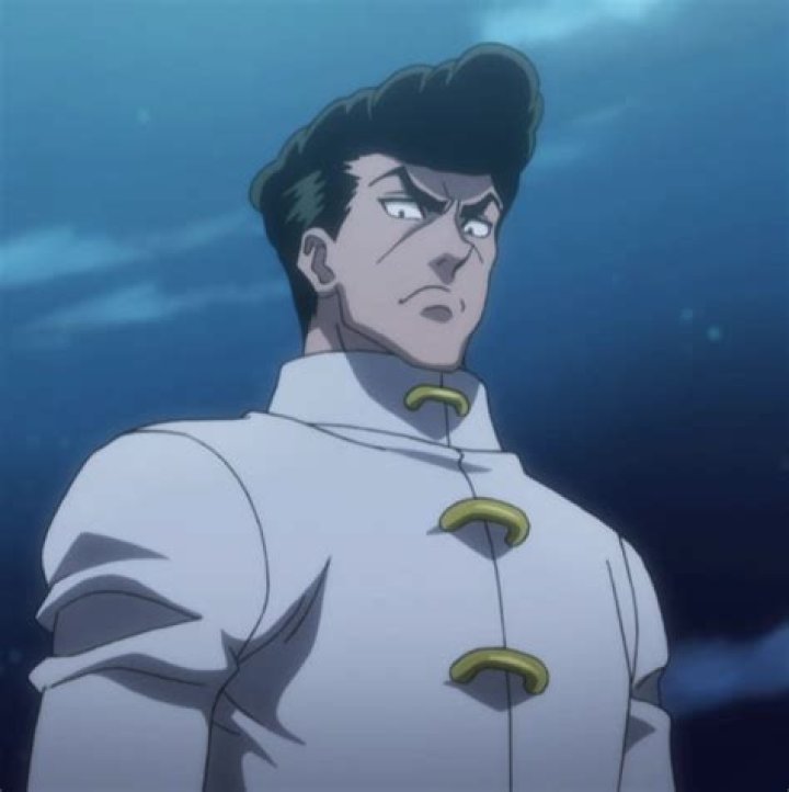 Knuckle Bine in Hunter X Hunter baring his teeth while attacking