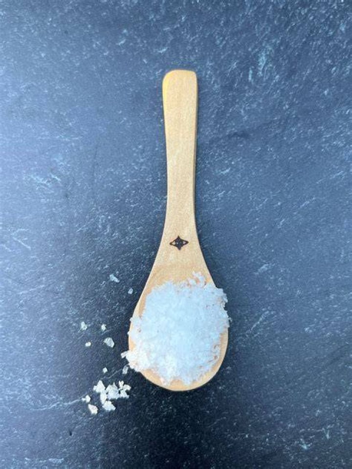 Leaf, Spoon, Sea salt, Rock, Chemical compound, 