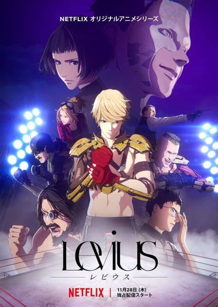 Levius in the anime Levius with fists raised.