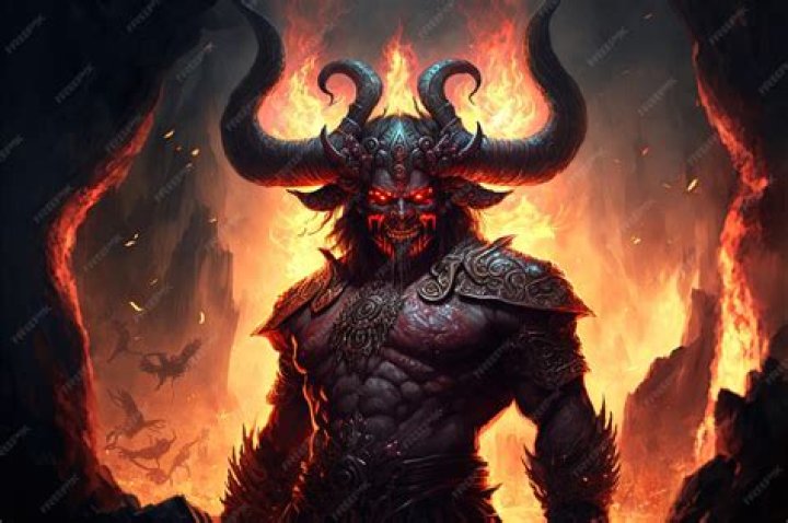 Lucifer with Hell monster