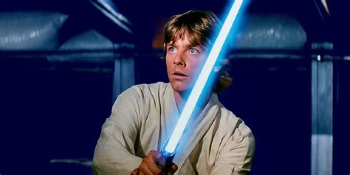 Luke Skywalker wielding his lightsaber in Return of the Jedi