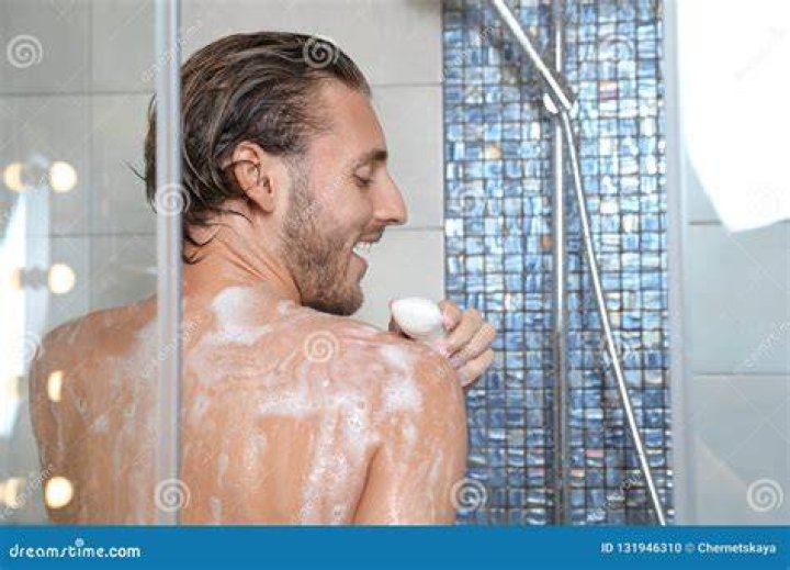 Man in shower