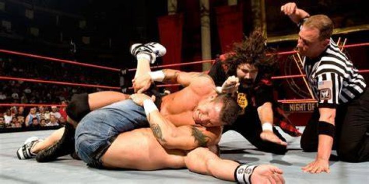 Mick Foley v John Cena v Randy Orton v Lashley v King Booker Vengeance Night of Champions 2007 Cropped