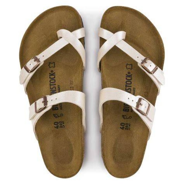 pearl white mayari birkinstocks