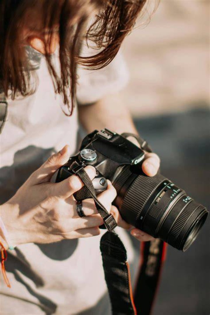 person holding camera