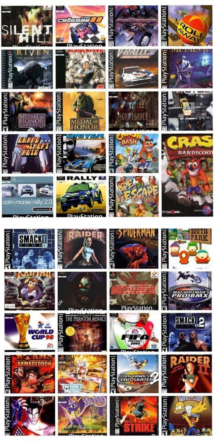 PS1 games with a console