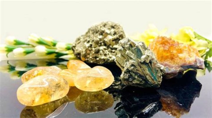 Pyrite and citrine Crystals for protection