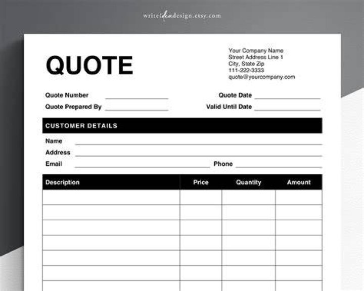Quote template