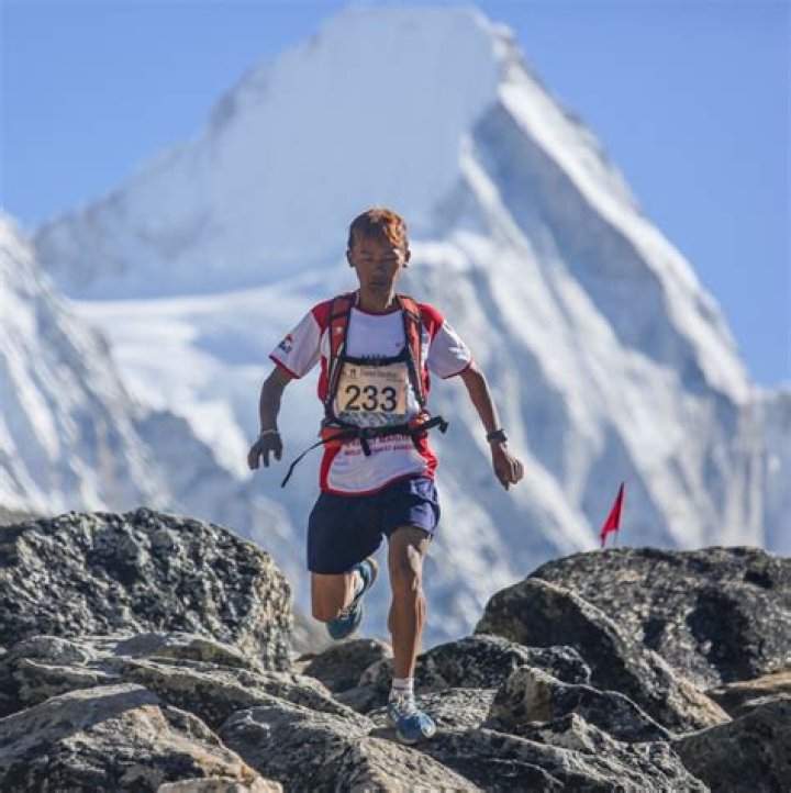 Raj Kumar Rajbhandari competes in the Everest Marathon 2022. Photo / The Tenzing-Hillary Everest Marathon, Supplied