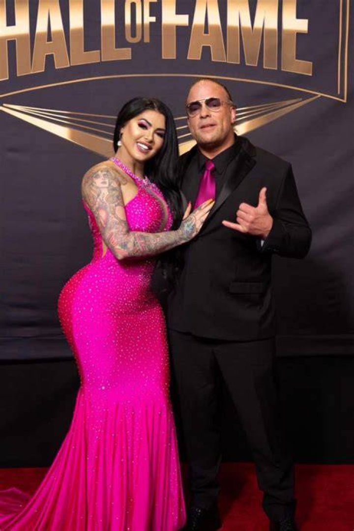 rob van dam and katie forbes celebrating their wedding