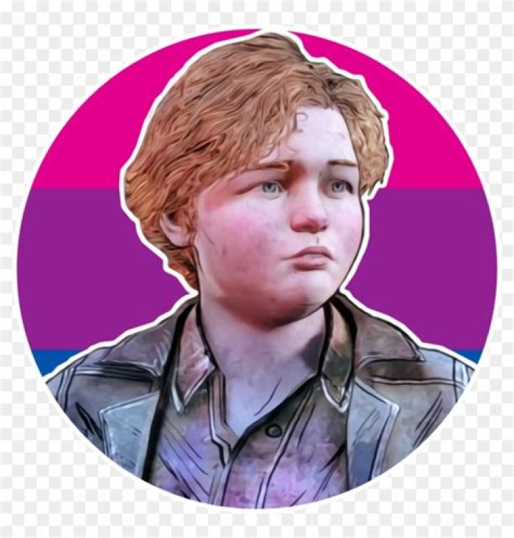 Ruby against the bisexual pride flag