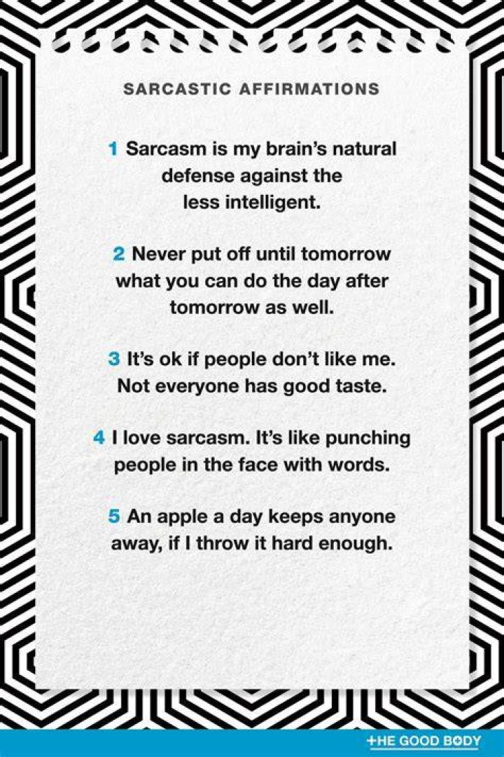Sarcastic Affirmations