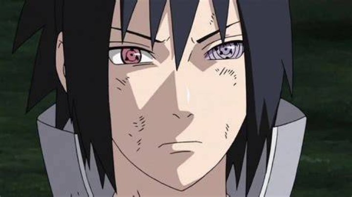 Sasuke looks sideways in Naruto.