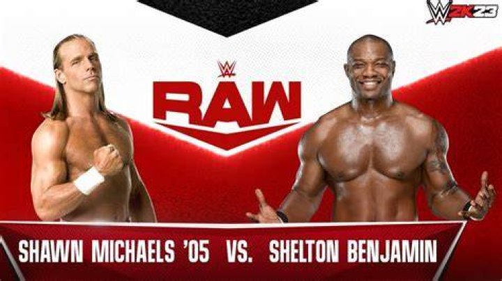 Shawn Michaels v Shelton Benjamin Raw May 2, 2005 Cropped