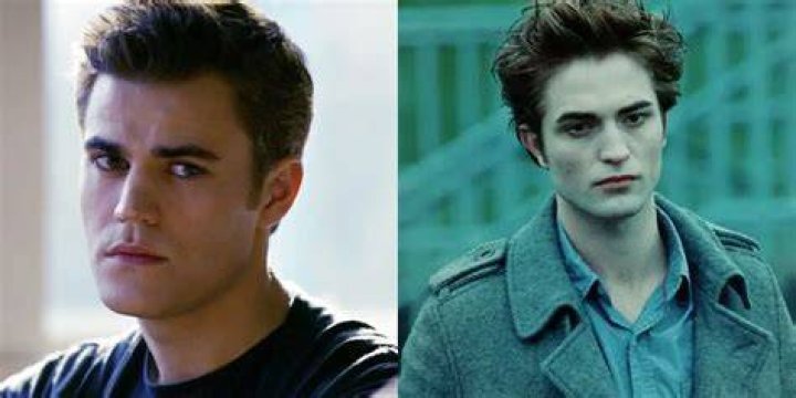 Split image showing Stefan with blood on his mouth and Stefan and Elena running in TVD