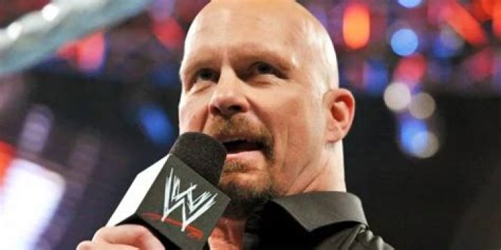 Steve Austin cutting a promo at WrestleMania 38 Cropped