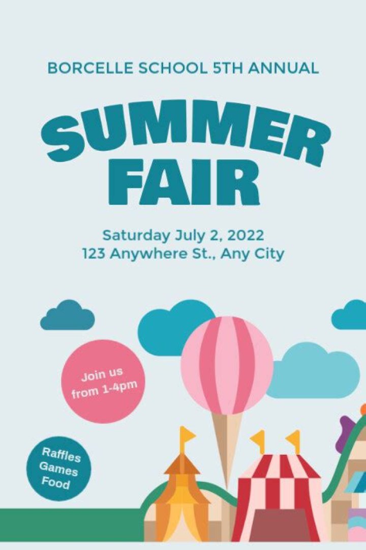 Summer Fair School Poster School fair, Summer fair, Fete ideas