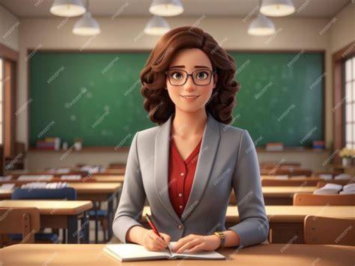 teacher in front of a children&rsquo;s classroom
